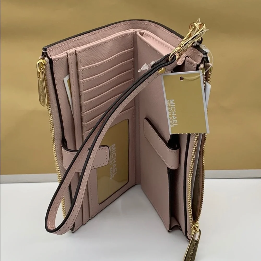 MICHAEL KORS LG DOUBLE ZIP WRISTLET BLOSSOM